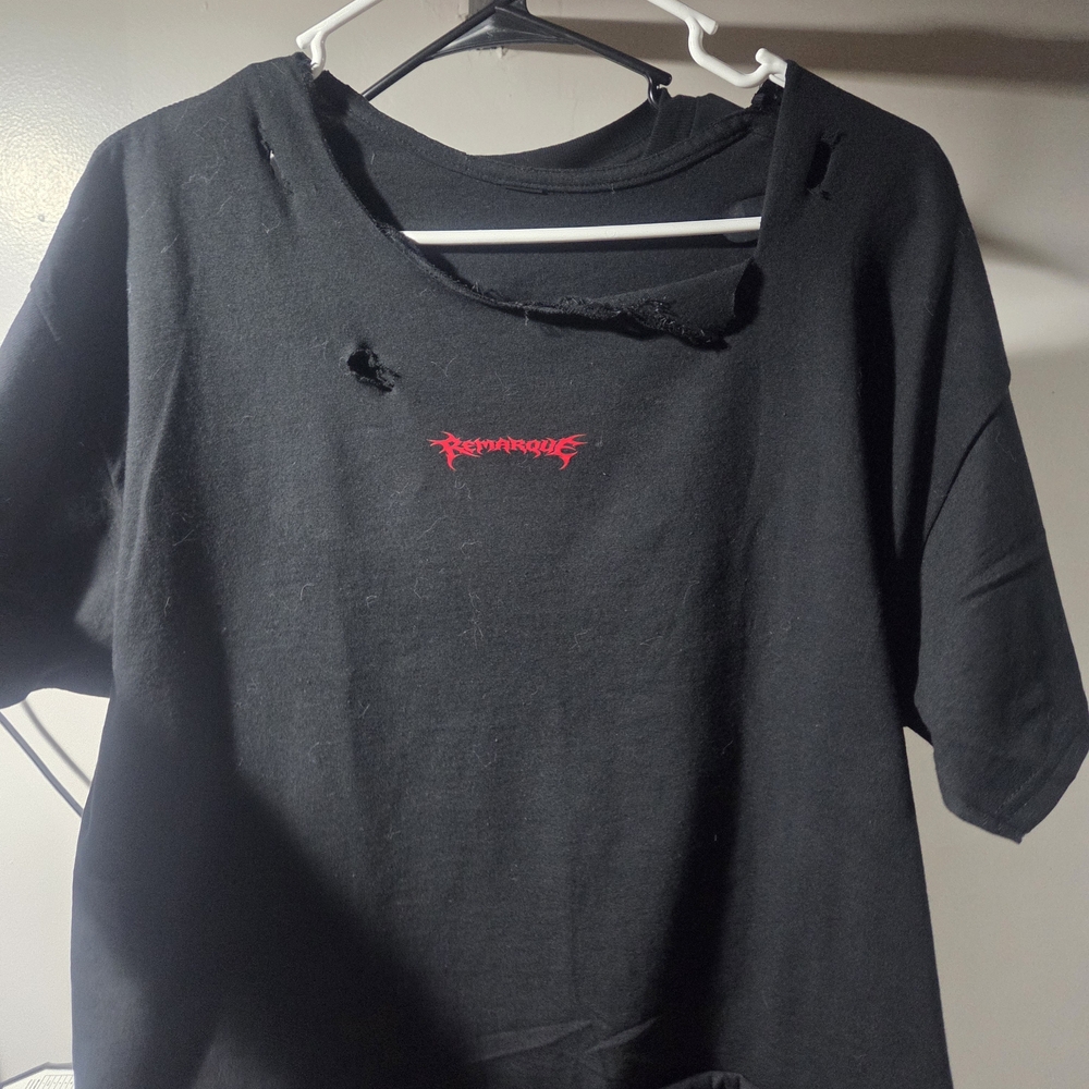 Distressed Vetements Type Cropped T-shirt Mens Size L
